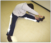 太ももの後ろ側のストレッチ